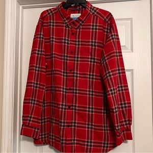 Columbia Red Plaid Men’s Dress Shirt